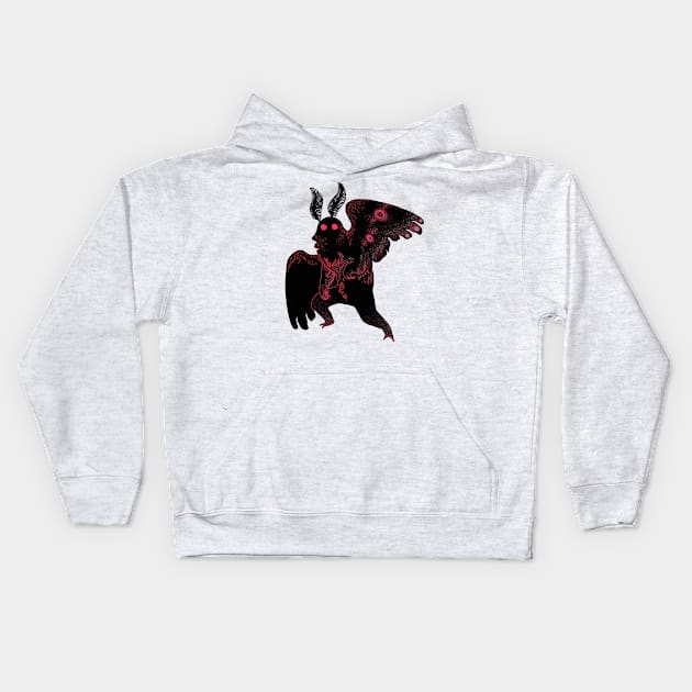 Mothman Bug Kids Hoodie by mahashop